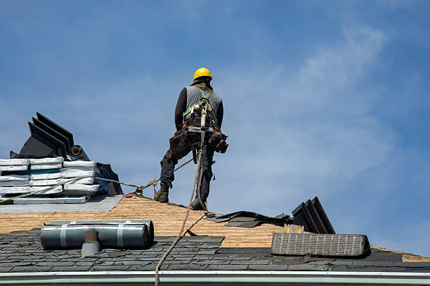 Professional Gutter Installation technician working in Hanover, IN
